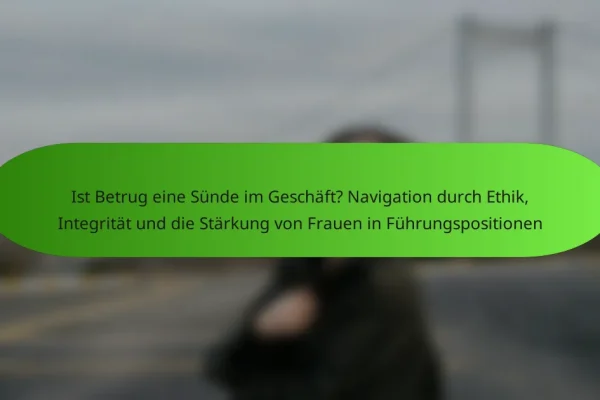 Ist Betrug eine Sünde im Geschäft? Navigation durch Ethik, Integrität und die Stärkung von Frauen in Führungspositionen
