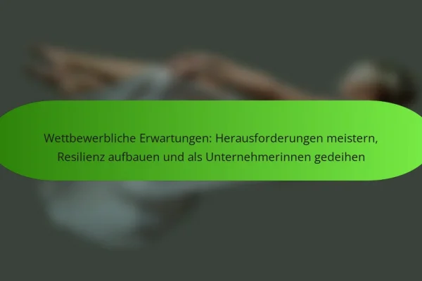 Wettbewerbliche Erwartungen: Herausforderungen meistern, Resilienz aufbauen und als Unternehmerinnen gedeihen