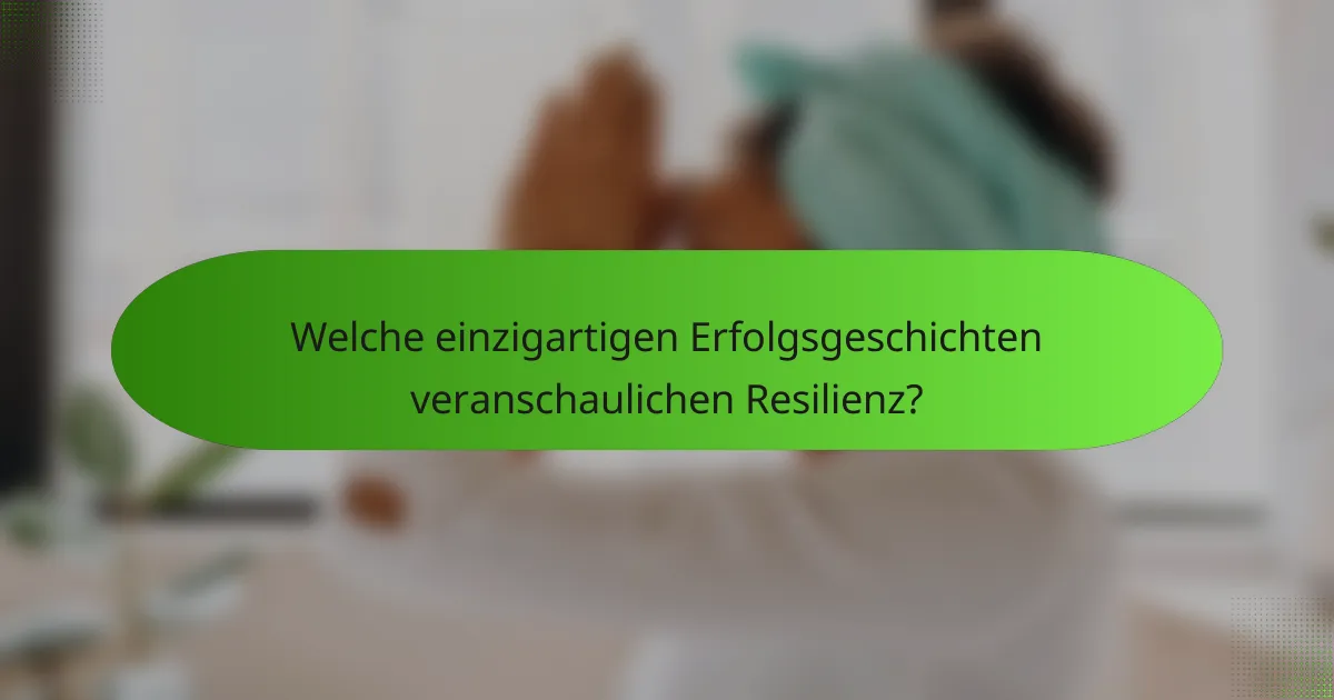 Welche einzigartigen Erfolgsgeschichten veranschaulichen Resilienz?